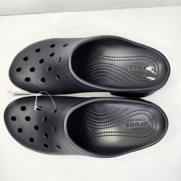 Crocs Siren Clogs High Unisex Heels Platform Slippers Men's 10 Women' 12 Black - Picture 10 of 13